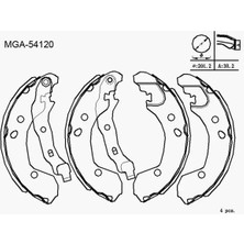 MGA 54120 Arka Fren Balatasi 7701208357