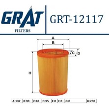 Grat 12117 Hava Filtresi 1444A5