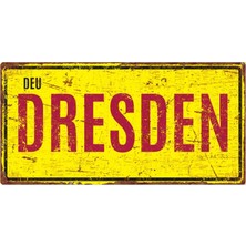 Hayg Equipment Dresden Şehir Plakası Tasarımlı Uv Baskı Alüminyum Levha – Vintage Duvar Süsü