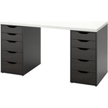 IKEA Alex Çalışma Masası Beyaz Venge 140 x 60 cm Lagkapten