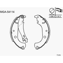MGA 54114 Arka Fren Balatasi 77362452