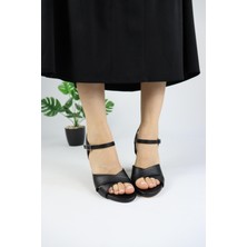 Serko Shoes Kadın Arkası Açık Kedi Gözü Topuklu Ayakkabı