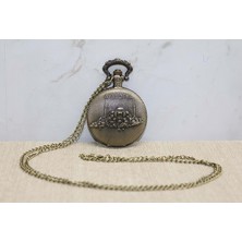 Keyfim Shop Kişiye Özel Ayasofya Kabartmalı Antik Bronz Cep Saati