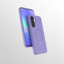 Zore Galaxy A56 Kılıf M-Safe Şarj Özellikli Standlı Frms Samara Kapak - Lila