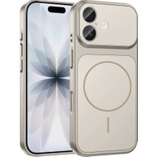 Teknocep iPhone 16 Kılıf Tknc M-Safe Şarj Özellikli Kamera Korumalı Formen Kapak - Gri