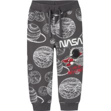 Name It Erkek Çocuk Gri Nasa Baskılı Eşofman Altı