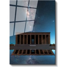 Artarilion Cam Dikey Duvar Tablosu Cam Anıtkabir Ev Ofis Salon Modern Duvar Tablosu