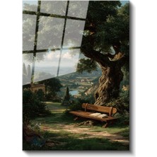 Artarilion Cam Dikey Duvar Tablosu Cam Kitap Manzara Ev Ofis Salon Modern Duvar Tablosu