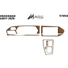 Mars Cockpit Design Volkswagen Caddy Konsol-Torpido Kaplama 2020- 9 Parça Açık Meşe