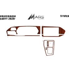 Mars Cockpit Design Volkswagen Caddy Konsol-Torpido Kaplama 2020- 9 Parça Maun
