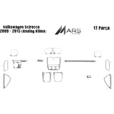 Mars Cockpit Design Volkswagen Scirocco Konsol-Torpido Kaplama 2013 14 Parça (Analo Alüminyum