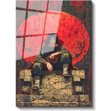 Artarilion Cam Dikey Duvar Tablosu Cam Itachi2 Anime Tablosu Ev Ofis Salon Modern Duvar Tablosu