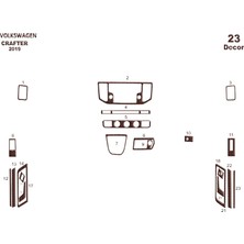 Mars Cockpit Design Volkswagen Crafter Piano Black Kaplama 2019 Sonrası 23 Parça Maun