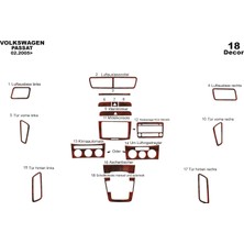 Mars Cockpit Design Volkswagen Passat Uyumlu  Konsol-Torpido Kaplama 2005-2010 18 Pa Maun