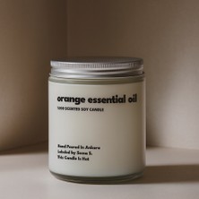 Basement : Orange Essential Oil : Cam Kavanozda Kokulu %100 Soya Mum (Portakal)
