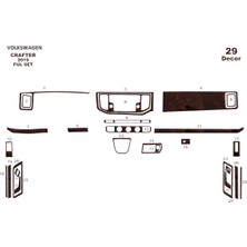 Mars Cockpit Design Volkswagen Crafter Piano Black Kaplama 2019 Sonrası 29 Parça Maun