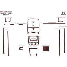 Mars Cockpit Design Volkswagen Golf 5 Torpido Kaplama Digital Klima 2003-2008 16  Maun
