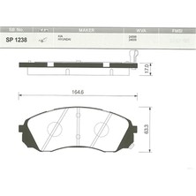 SANGSIN ÖN FREN BALATA HYUNDAI H-1 2.5L D4CB CRDI 140HP 06- / KIA CARNIVAL 2.7L 2.9L 06- 581014DE00 581014HA00 581014HA50