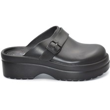 Shoemix Kadın Eva Siyah Ortopedik Sabo Doktor , Hemşire , Aşçı Terlikği