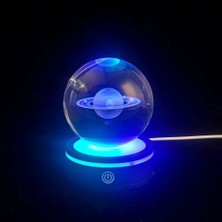 Çılgın Tahtakale Usb'li Satürn Tasarımlı Dönen Cam Küre
