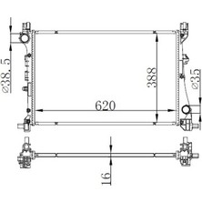 Oris MOTOR SU RADYATÖRÜ FIAT EGEA 2015 1.3D MTJ 1.4 AL-PL-BRZ 620X388X16 52052220 52015588