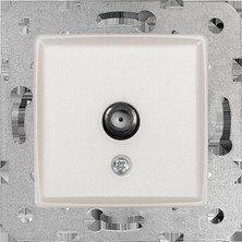 Storemax Linnera Life Sedef Beyaz Uydu Sat Geçişli Mekanizma ve Kapak