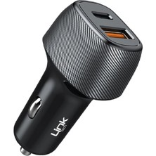 Storemax Linktech C497 38W PD20W Type-C USB Qc3.0 Araç Içi Şarj Adaptörü