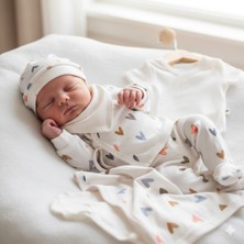 Unisex Kız Bebek Erkek Bebek Kutulu Yenidoğan Organik Hastane Çıkışı 10'lu Set