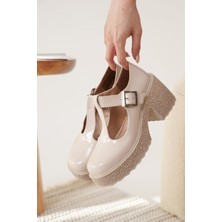 Trendella Mathilda Kadın Bej Rugan Günlük Ayakkabı