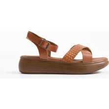 Trendella Orwell Taba Hakiki Deri Sandalet