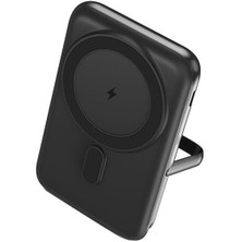 Storemax Recharger Pro M LCD 10.000MAH Magsafe Uyumlu Pd 20W Stantlı Kablosuz Taşınabilir Hızlı Şarj Aleti/powerbank 2BB222 Siyah