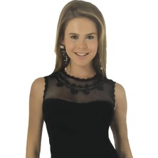 Kapsulavm Berrak Göğüsü Tüllü Bluz 2633