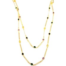 Royaleks Taşlı Kolye - Altın