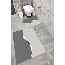 Home Su Emici Yumuşak Kaymaz Taban Sünger Dolgulu Yıkanabilir Dekoratif Banyo Paspası TAKIMI-1154