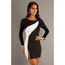 Eterella TP100886 Yırtmaçlı Kontra Elbise