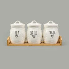 Matmel Kitchen 3'lü Seramik Baharatlık Seti - Beyaz
