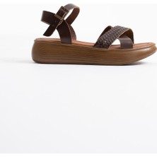 Trendella Orwell Acı Kahve Hakiki Deri Sandalet