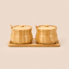 Matmel 2'li Bambu Baharatlık Seti - Açık Kahverengi