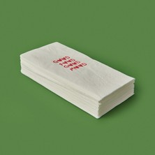 Matmel Kitchen 20'li Kalpli Desen Peçete - Kırmızı / Beyaz - 16X8 cm