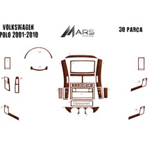 Mars Cockpit Design Volkswagen Polo Uyumlu Alüminyum Kaplama 2001-2009 30 Parça Maun