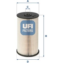 Ufi YAKIT FİLTRESİ CADDY 3-PASSAT-TIGUAN-TOURAN-LEON-OCTAVIA-TOLEDO 3-ALTEA1.6TDI-1.9TDI-2.0TDI OE