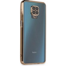 Bfs  Xiaomi Redmi Note 9 Pro Kılıf Razer Lensli Silikon - Gold
