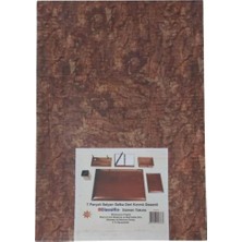 Nusrat Bilişim Classifix Sümen Takımı 7 Parça Italyan Selka Deri Kırımlı Desenli Kahve