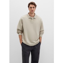 Mavi Bej Polo Sweatshirt 0S10323-70146