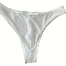 Eterella Erkek Biyeli Beyaz Transparan Brazillian Slip