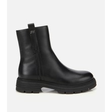 Hotiç 01BOH313470A100 KADIN Deri Siyah Yumuşak Dokulu Bilekte Düz Bot