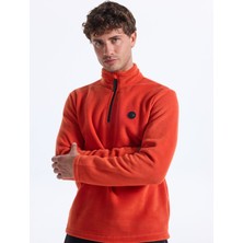 Discovery Expedition D5WM-SWT3300 Kiremit Fermuarlı Yaka Basic Düz Erkek Polar Sweatshırt