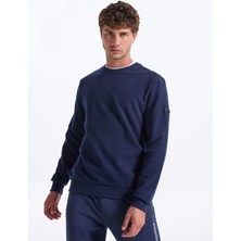 Discovery Expedition D5WM-SWT3940 Lacivert Bisiklet Yaka Relaxed Düz Erkek Sweatshırt