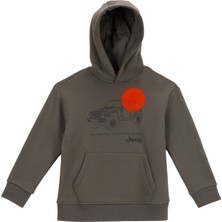 Jeep Baskılı Erkek Çocuk Haki Sweatshırt J5WB-SWT7719