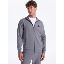 Discovery Expedition D5WM-SWT3988 Antrasit Dik Yaka Relaxed Düz Erkek Sweatshırt